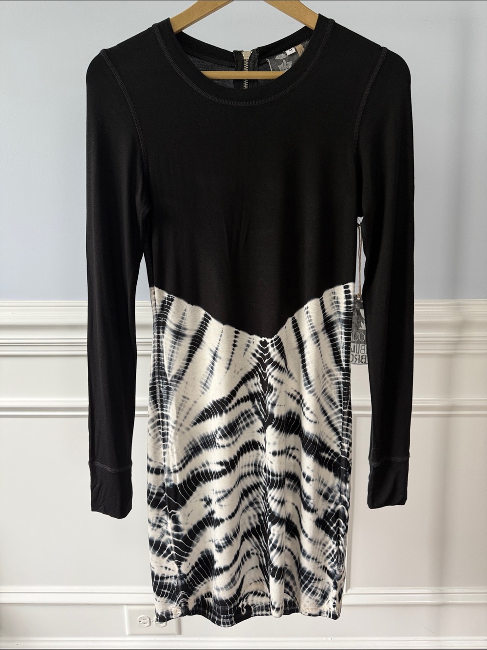 Young Fabulous Broke Black Skeleton Mini Bodycone Dress M Medium NWT NEW